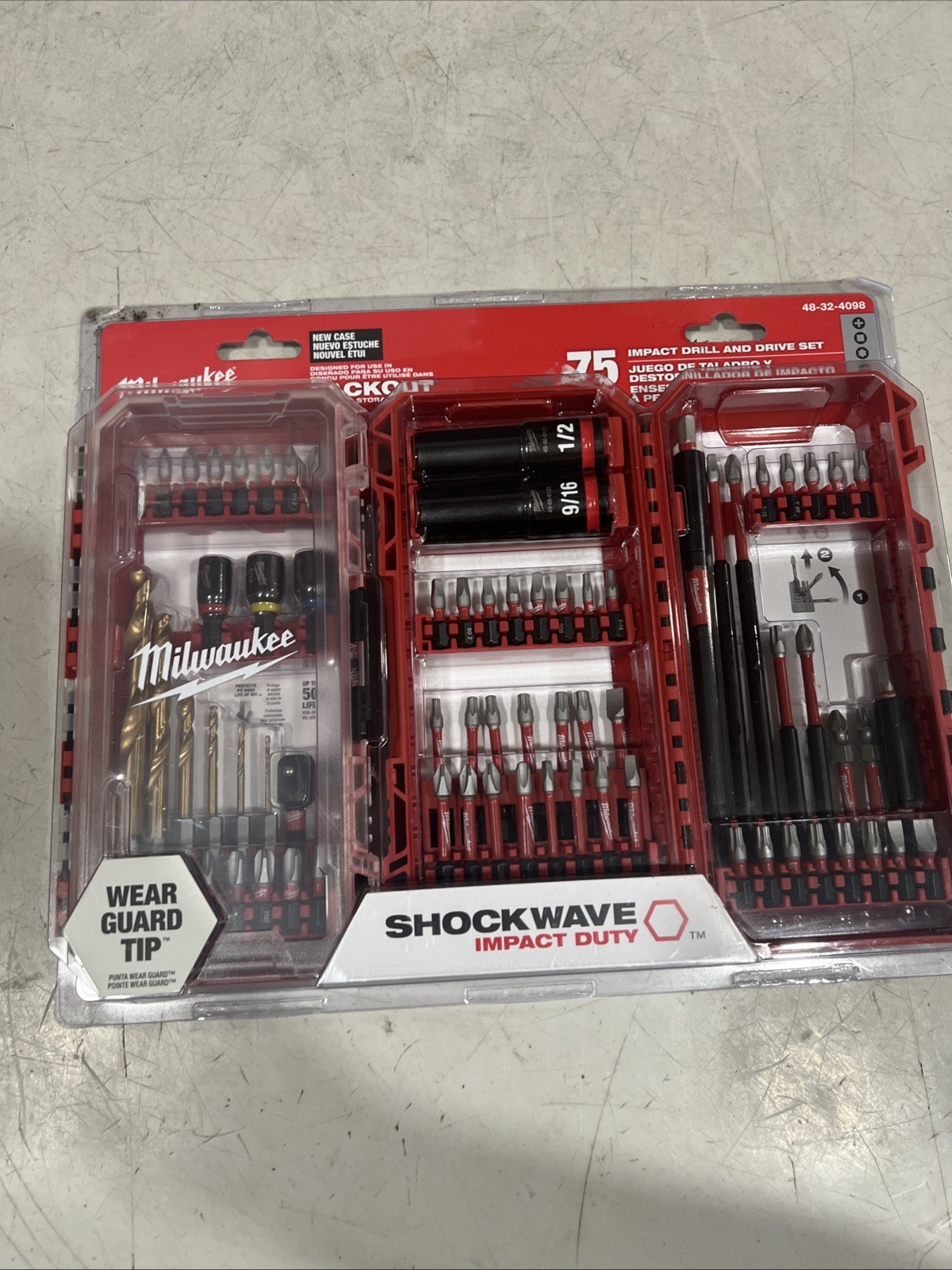 Milwaukee 48-32-4098 SHOCKWAVE Impact Duty Drill, Drive & Fasten Set – 75PC
