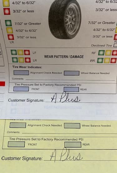 Multi-Point Inspection Form 2 Part Carbonless 8.5″ X 11.75″ – Great for Repair