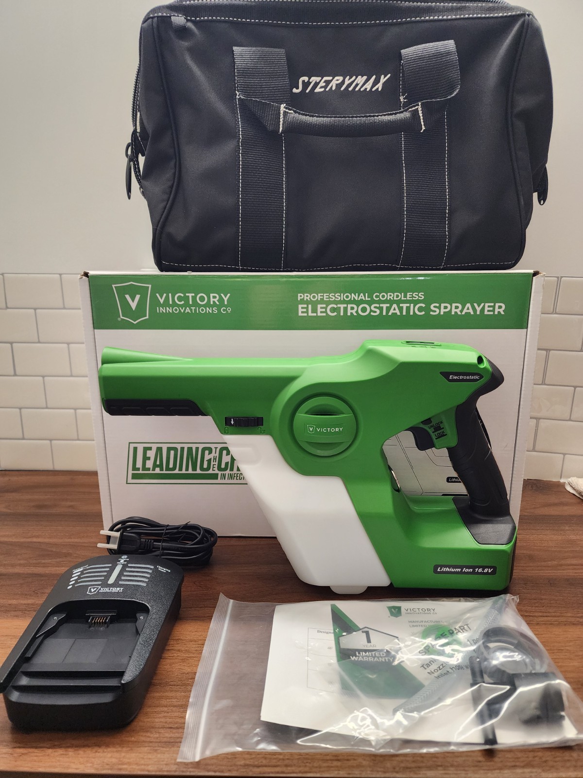 Victory Innovations VP200ESK Cordless Electrostatic Sprayer Kit Handheld NEW