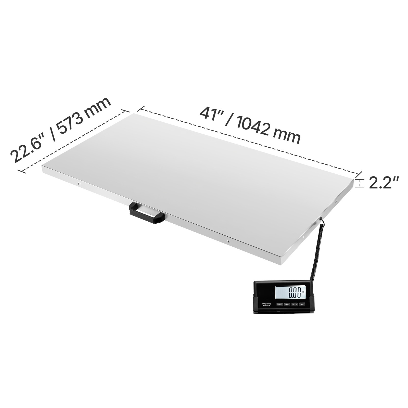 Uimoso 660lbs Digital Shipping Scale Stainless Steel LCD Digital Livestock Scale