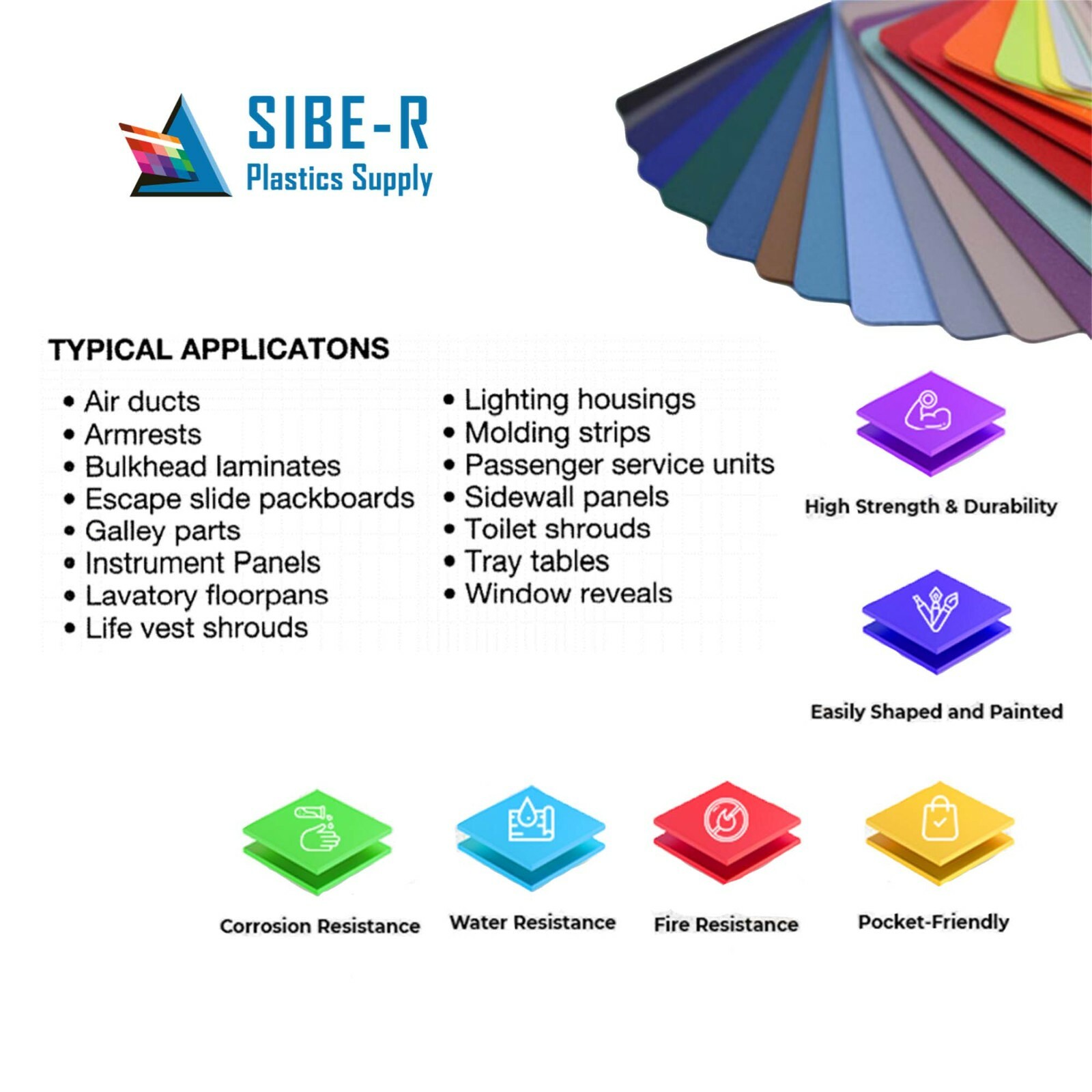 (40-Pack) Kydex T Plastic Sheet – 0.060″ Thick – Black – 6″x12″