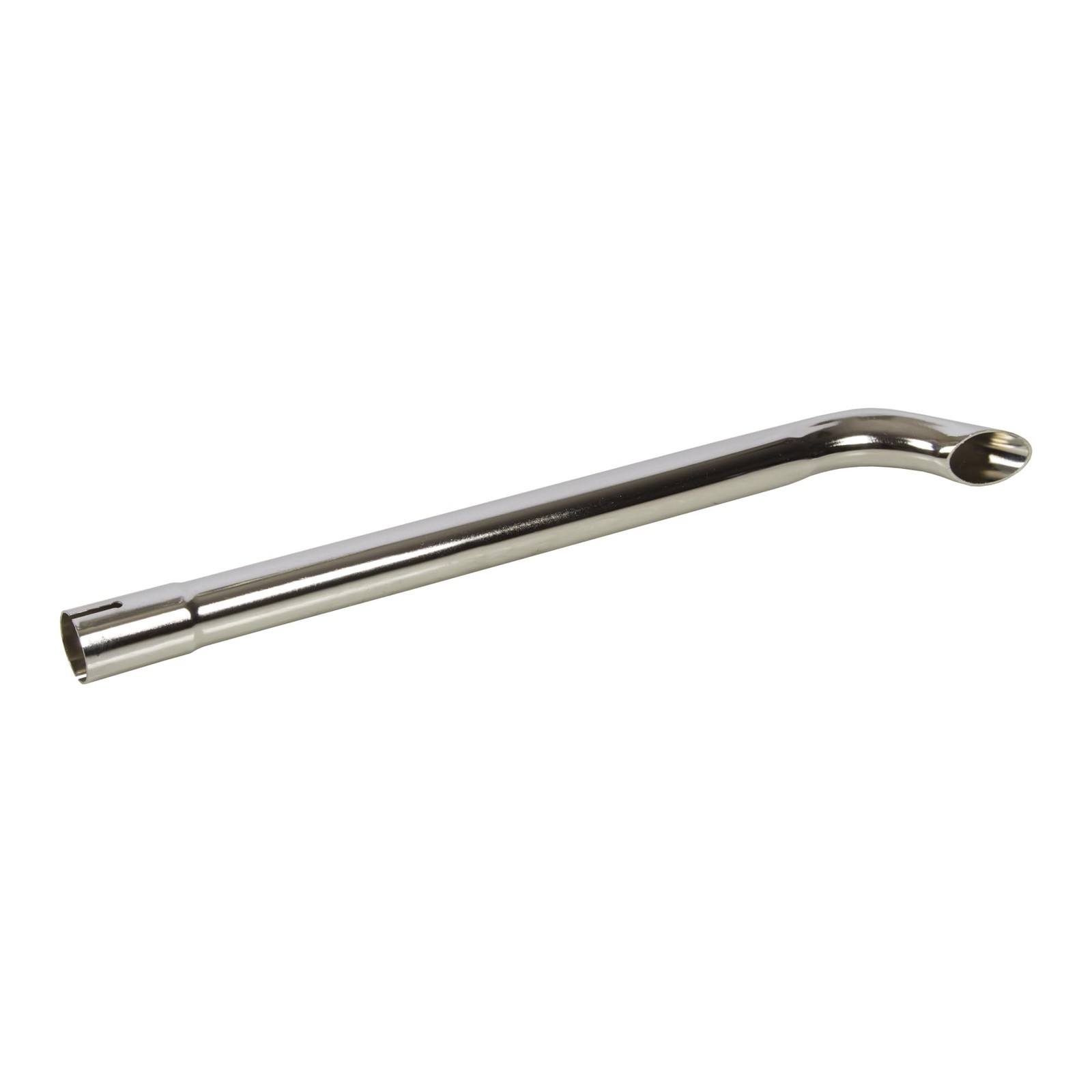 Exhaust Pipe Stack Replacement UNIVERSAL – 1-1/2″ x 24″, Curved Chrome