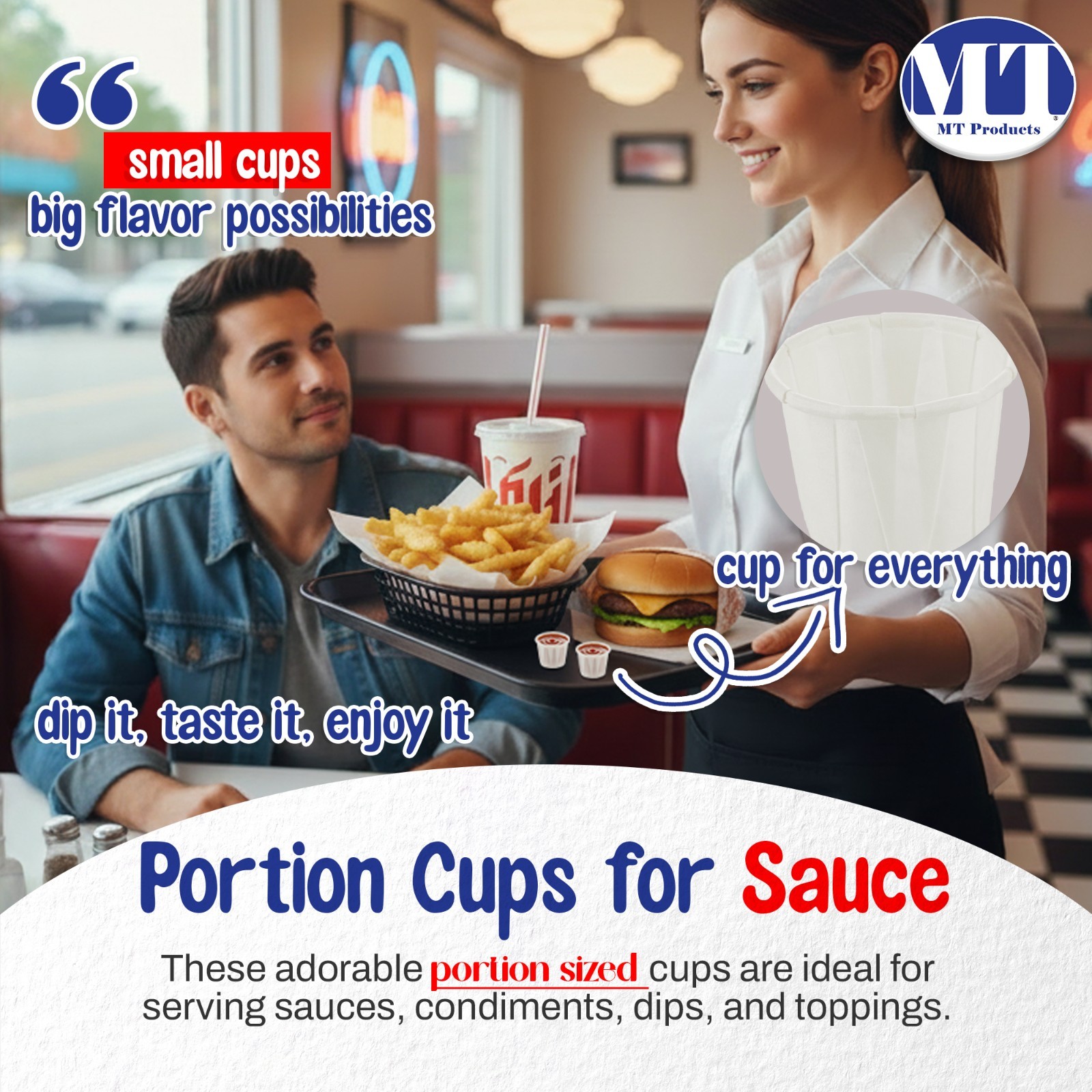 MT Products 1/2 oz Individual Paper Portion Cups/Condiment Cups – Pack of 450