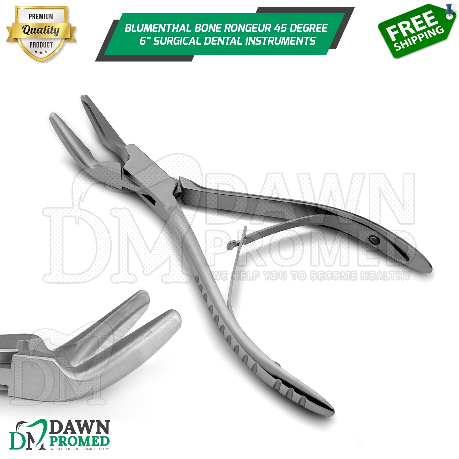 Blumenthal Bone Rongeur 45 Degree 6″ Surgical Dental Instruments German Grade