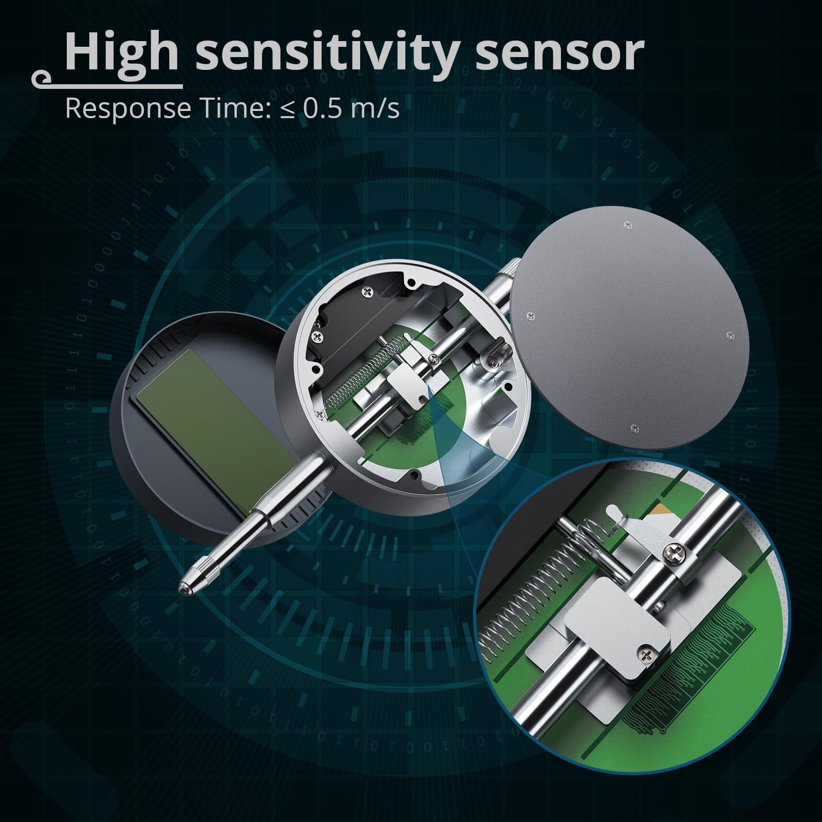 Digital Dial Indicator 01 Inch 25.4mm 0.0005 Inch 0.01mm LCD Display