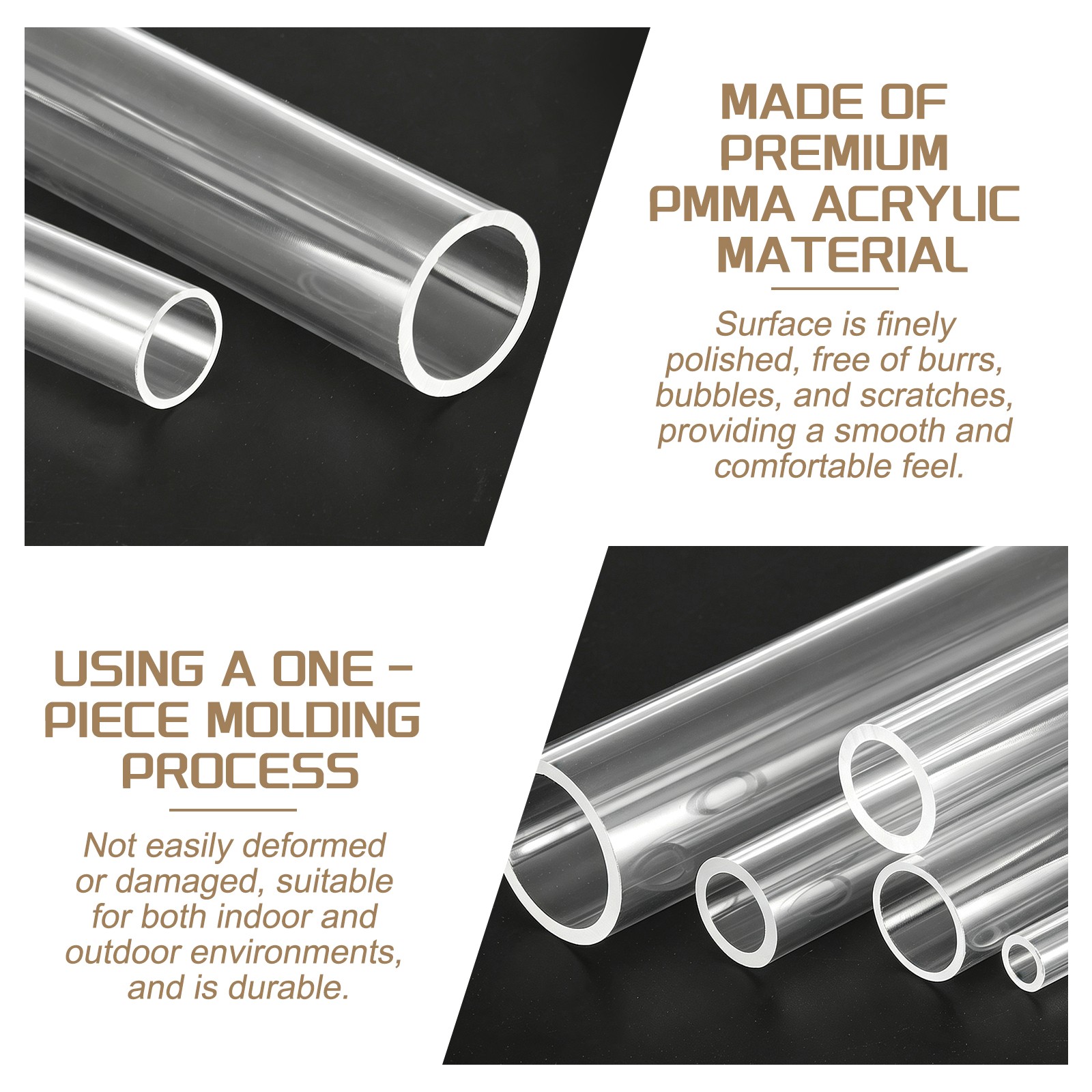 Acrylic Tube, 1 Pcs 90mm(3.54″) ID x 100mm(3.94″) OD 102mm(4″) Length