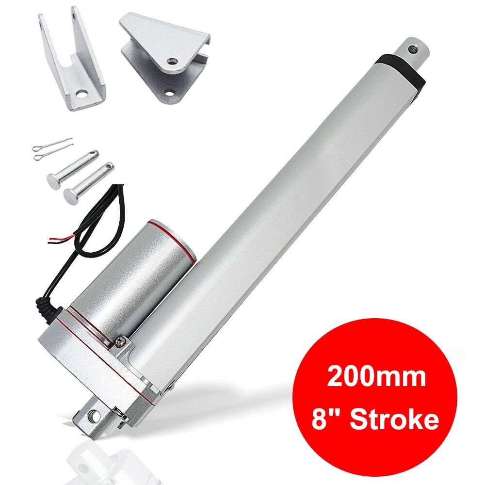 Heavy Duty 8″ Inch Stroke Linear Actuator 1500N/ 330lbs Pound Max Lift 12V Motor