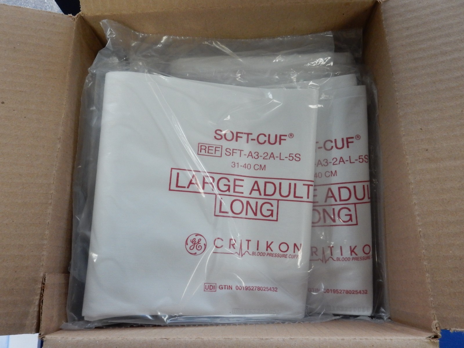GE Critikon Soft-Cuf Large Adult Long SFT-A3-2A-L-5S (BOX OF 20)