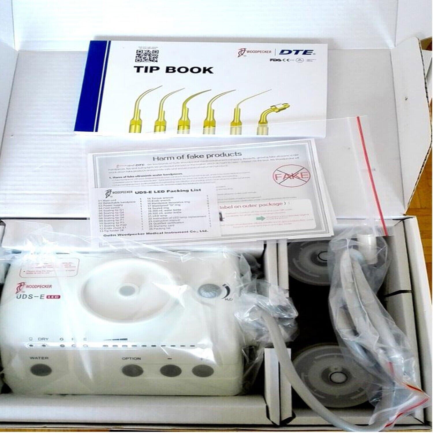 Woodpecker Dental UDS-P/ UDS-E LED Ultrasonic Piezo Scaler Cavitron with Tips
