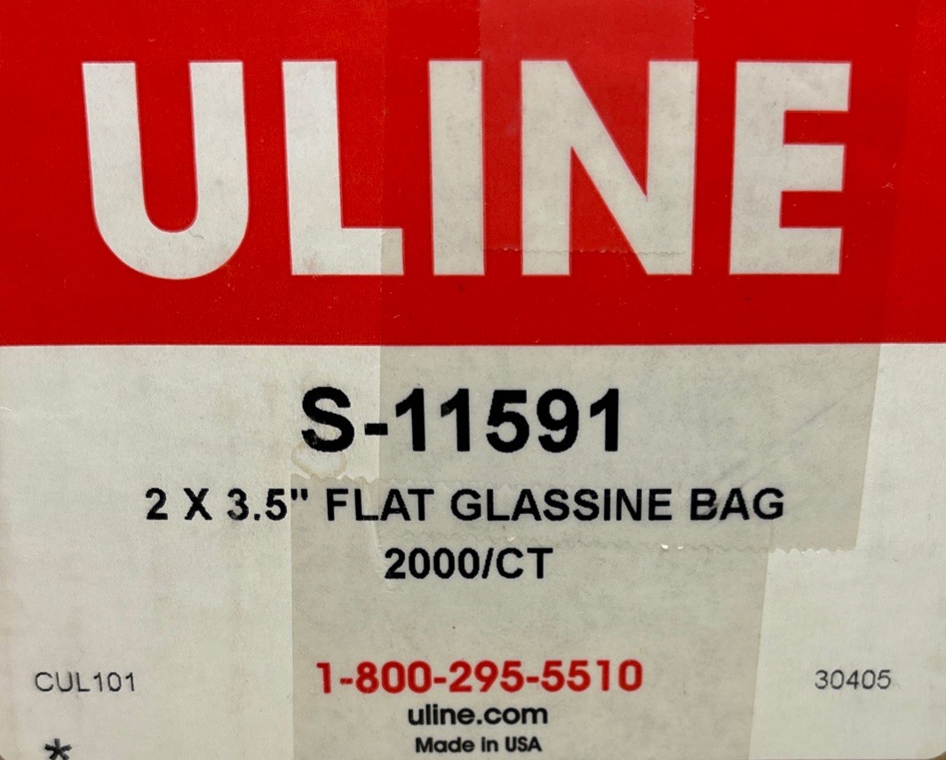 ULINE S-11591—2″x3.5″ Poly Flat Glassine Bags—1,000+ Count—SHIPS IN 24 HOURS—