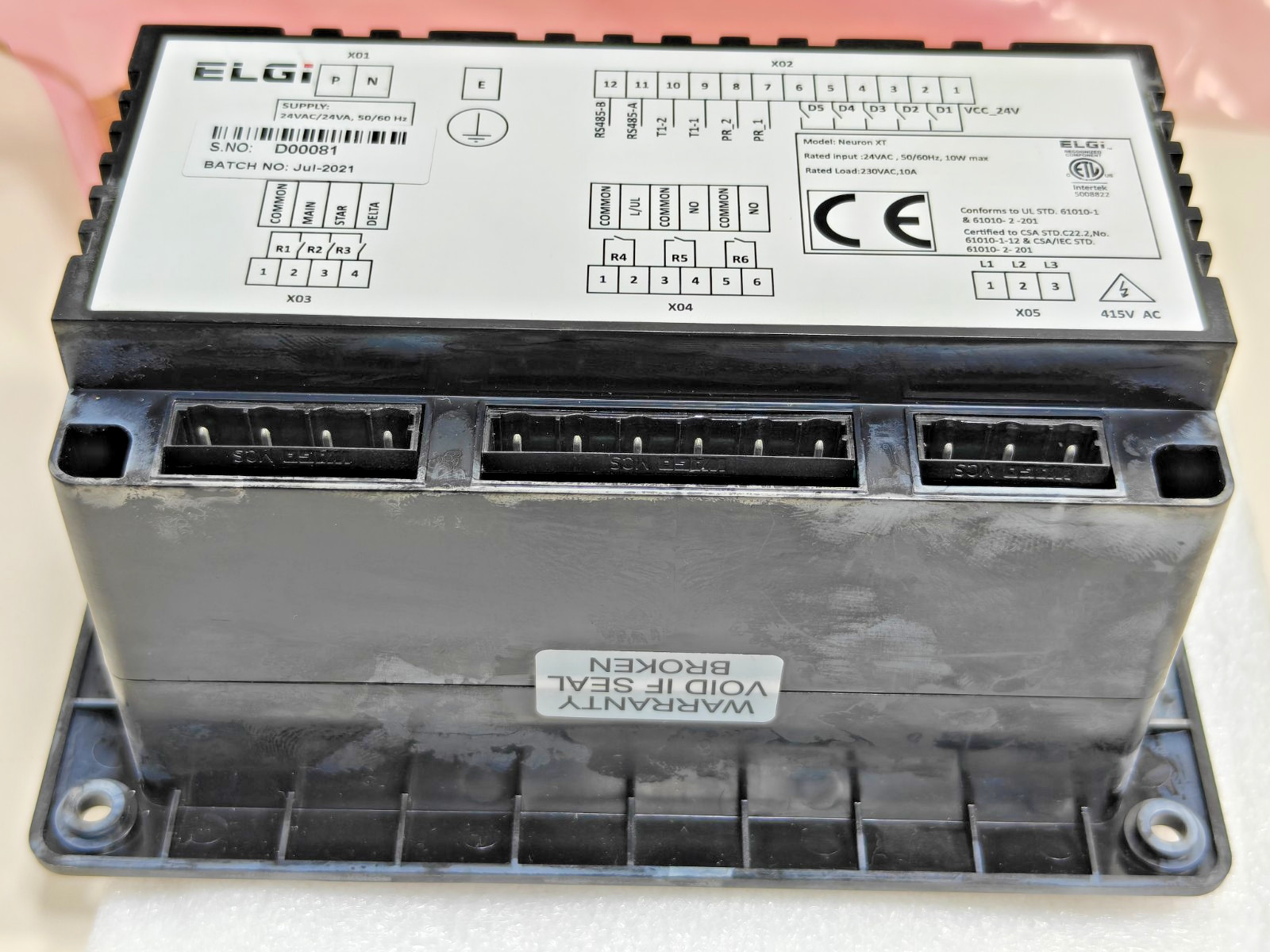 ATS ELGI Neuron XT Air Compressor Controller Panel 24VAC , 50/60Hz , 10W max