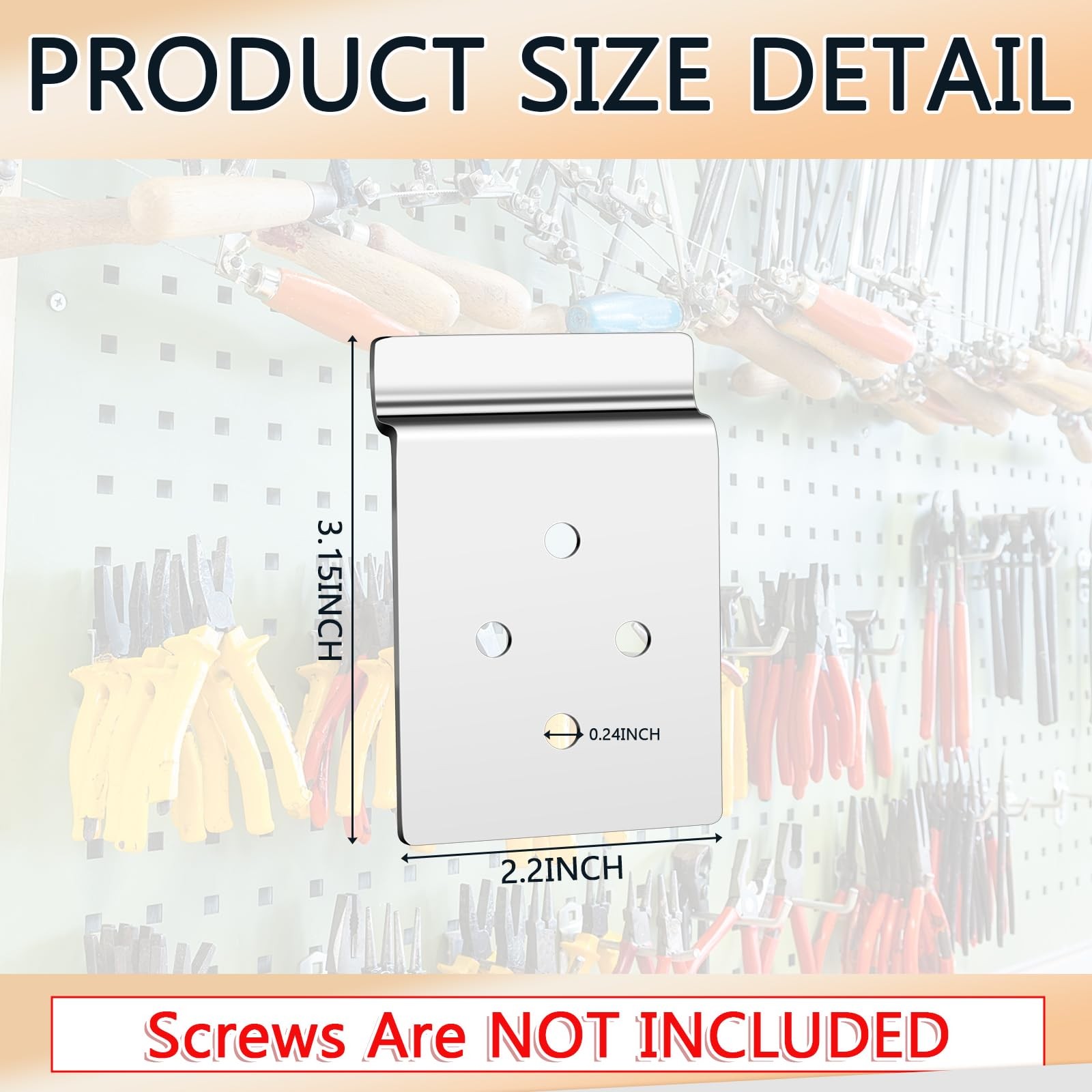 10 PCS Slatwall Metal Plate Mount Backplate Adapter Heavy Duty Steel Bracket