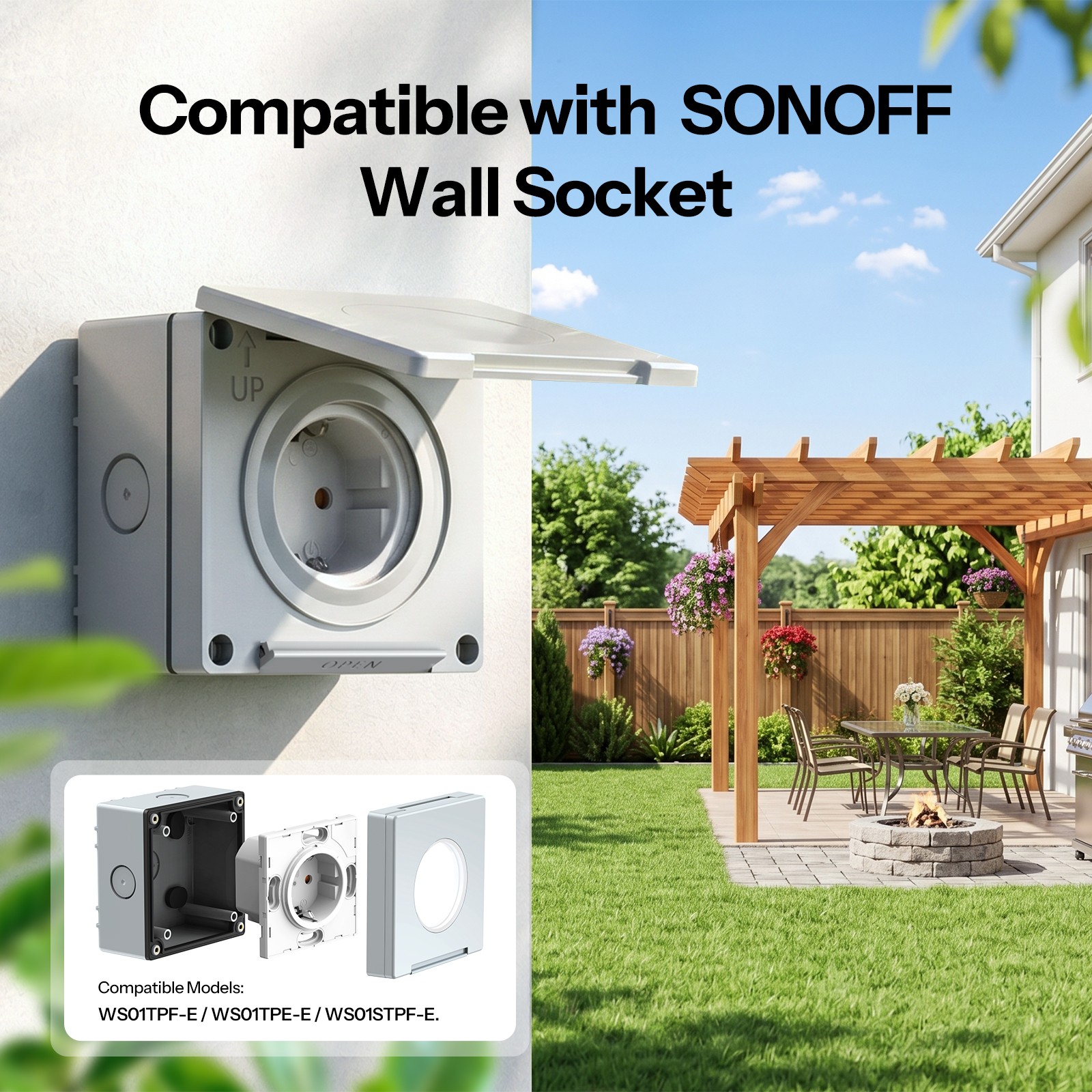 IP65 Waterproof Box Works with SONOFF Smart Roller Shutter/ Dimmer Wall Switch
