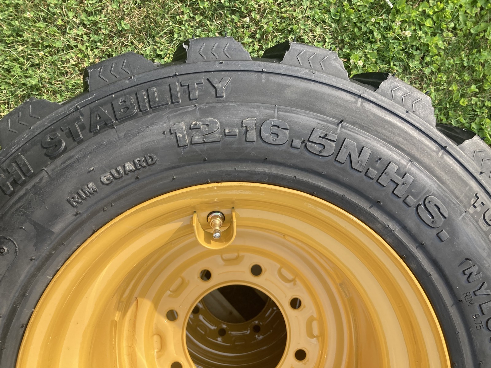 1 or 4-12-16.5 Skid Steer Tires/Rims/Wheels for Caterpillar & more-12X16.5-14PLY