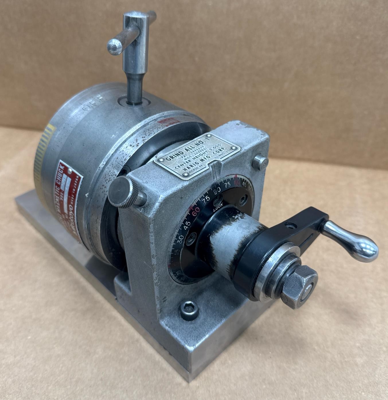 HARIG Grind-All No.1 w/Mitutoyo 5″ Permanent Magnetic Chuck & Base 3.000″