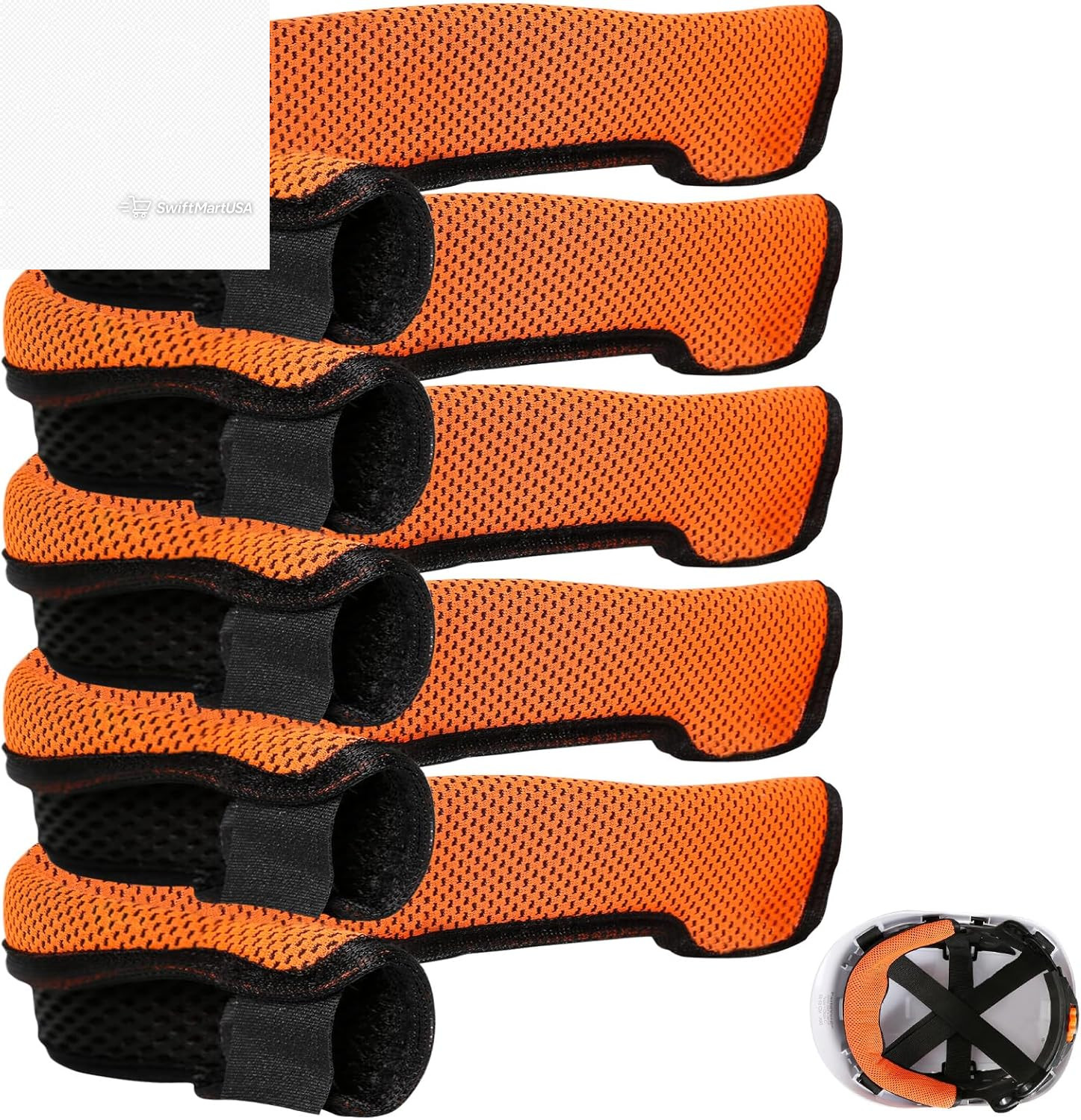 Hard Hat Sweatband and Top Pad Set Washable Helmet Liner Welding Construction