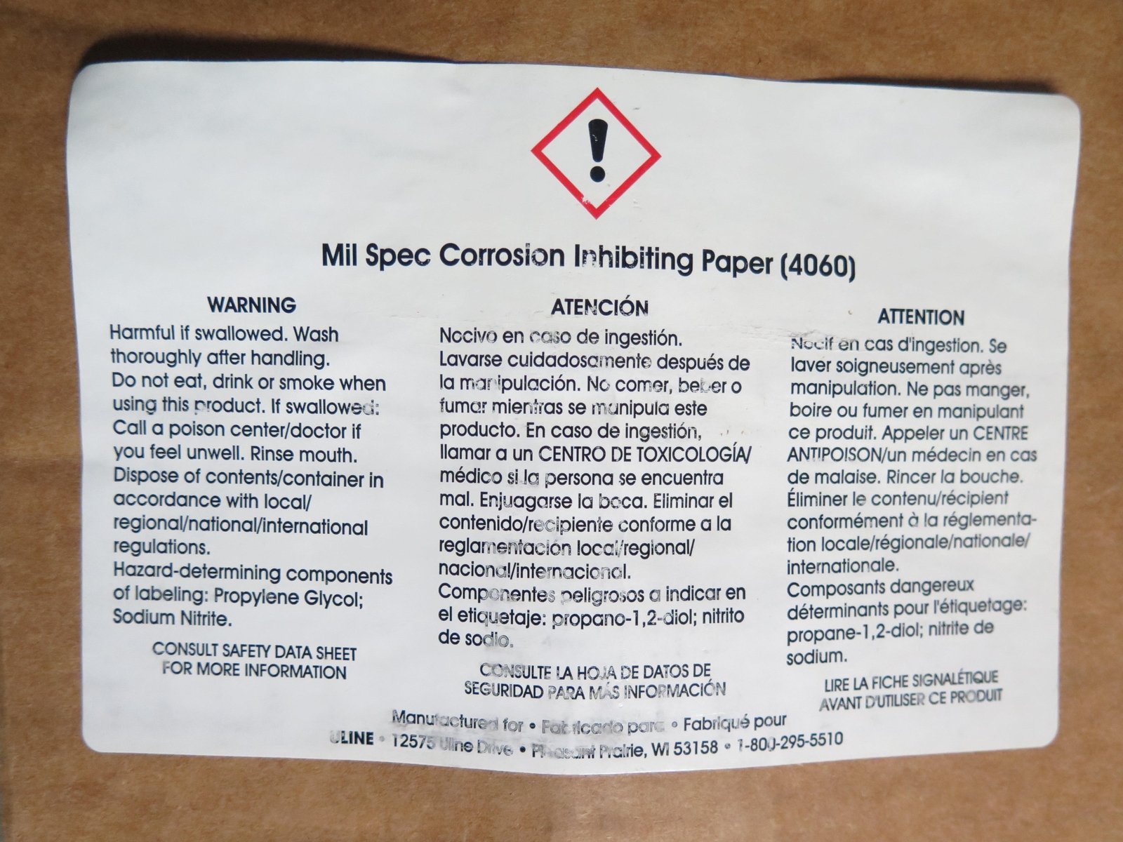 Roll VCI Paper Anti Corrosion Paper Kraft Paper Military Grade 91.5cm x 180m