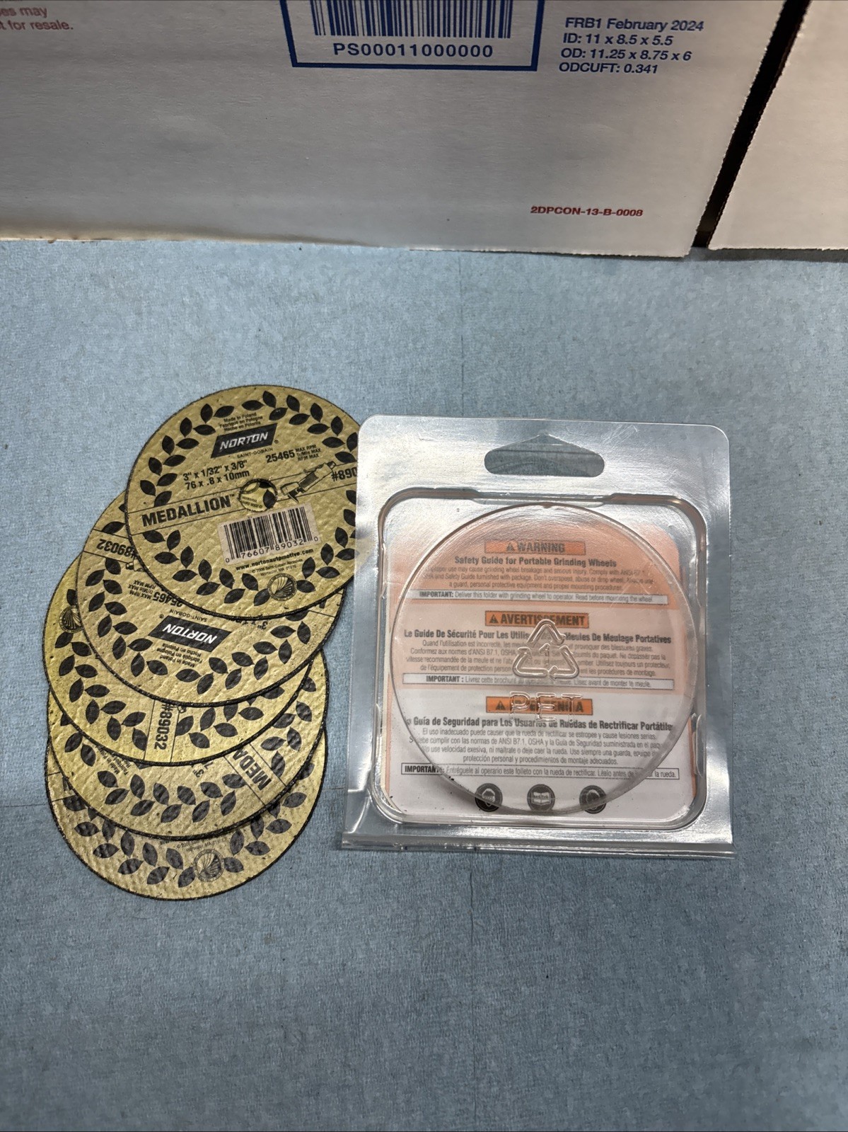 Norton Abrasives 89032 Cutoff Wheels Medallion, 5 Pack, 3×1/32×3/8