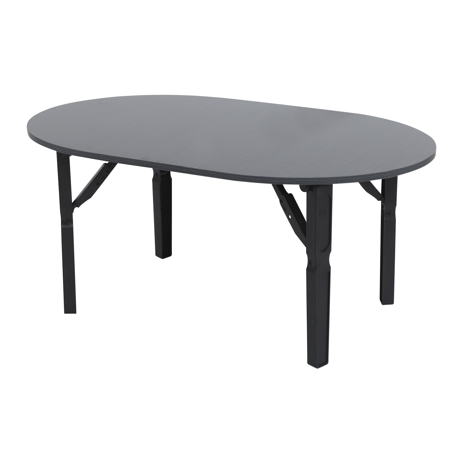 Coffee Table -80x48x36cm- Black Brushed Tabletop Folding Table For Small Place.