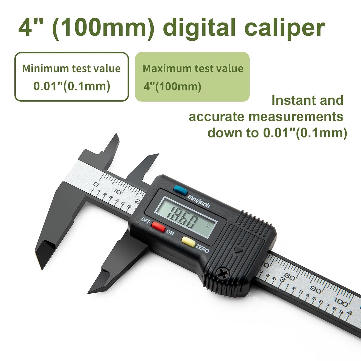 4-Inch Mini Digital Caliper – Precision Measuring Tool for Jewelry & 3D Printing