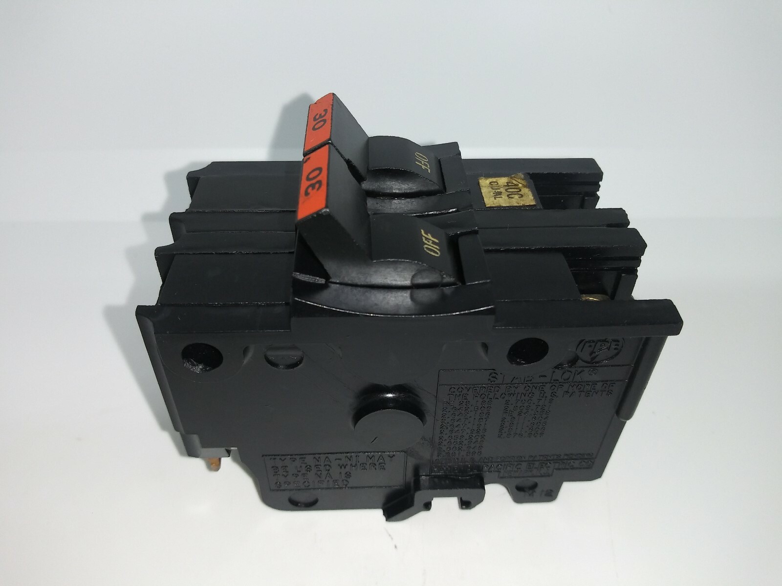 FPE Federal Pacific NA230 Stab Lok 30 Amp 2 Pole Circuit Breaker THICK NA RED