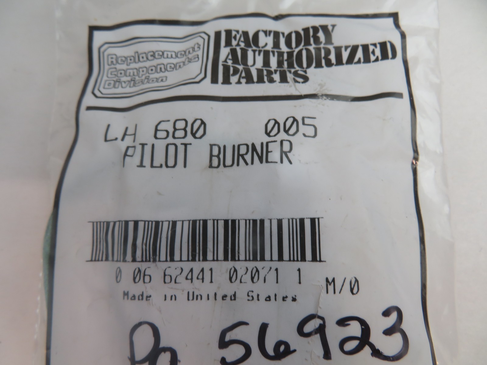 OEM Carrier Factory Authorized Parts Pilot Burner LH 680 005