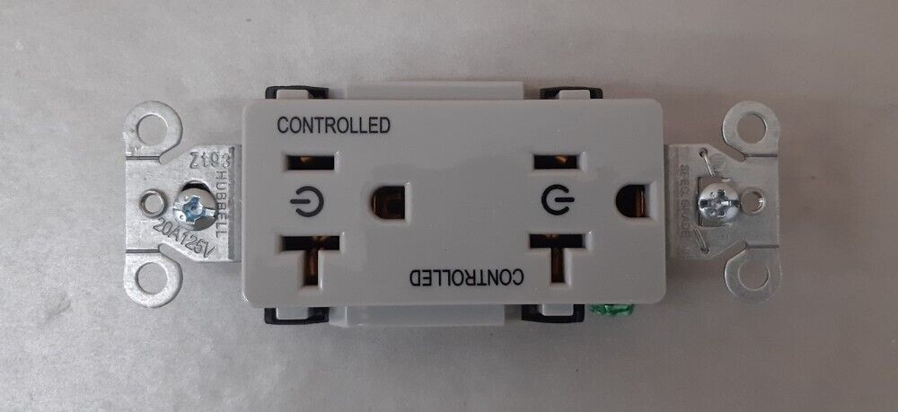 Lot of 10 Hubbell DR20C2GRY 125V 20A 2-Pole Duplex Back & Side Wired Receptacle