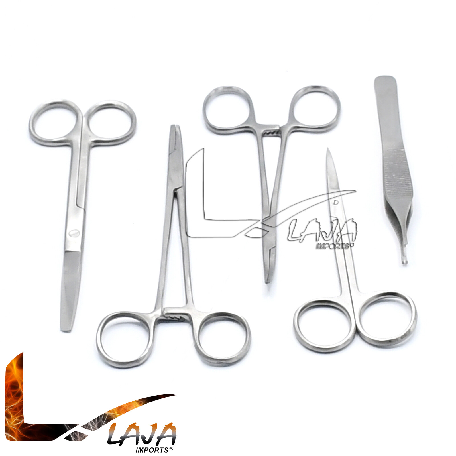 5 PC STUDENT SUTURE SURGICAL KIT LAB SET INSTRUMENTS