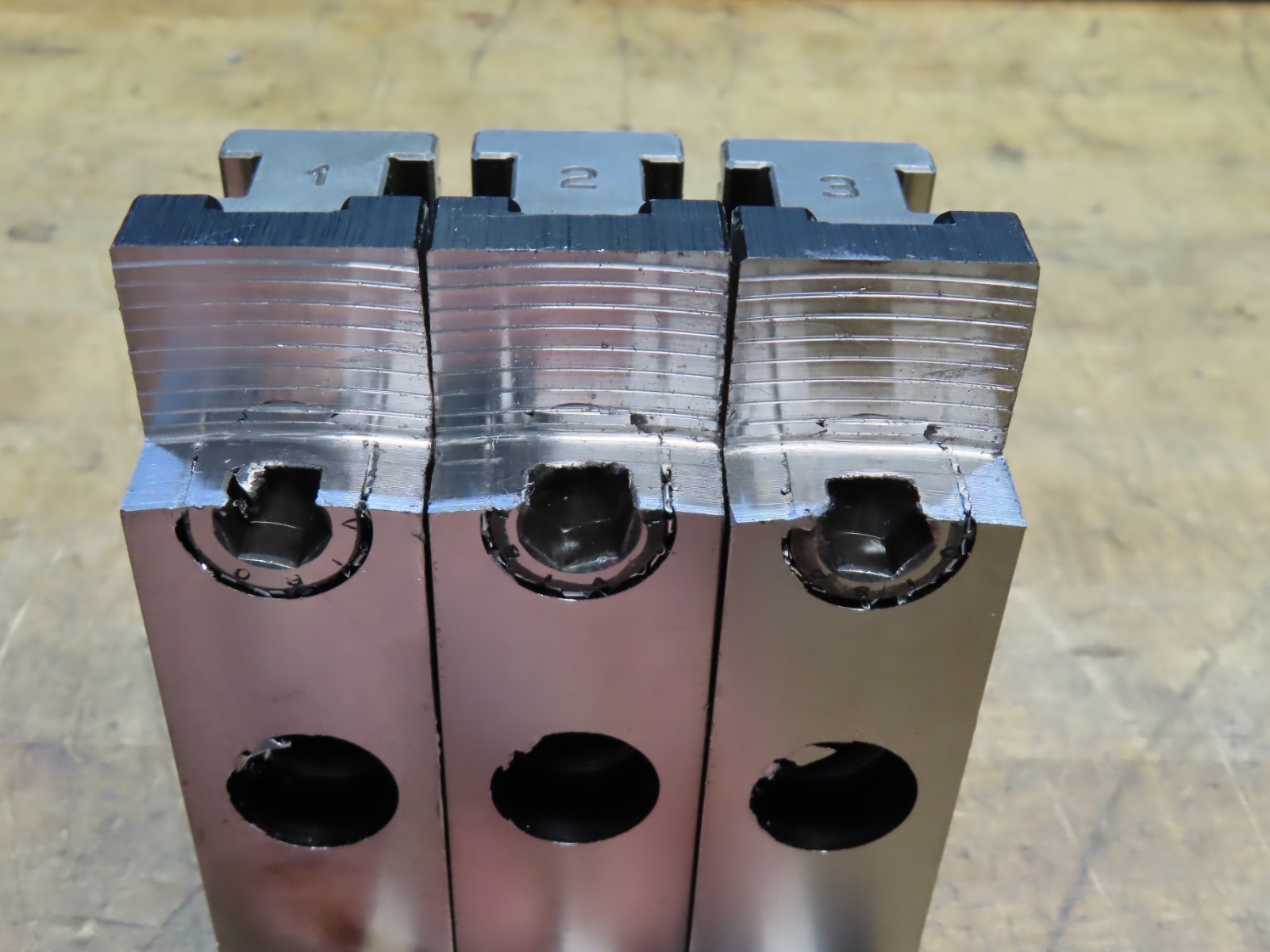Set of 3 SMW AUTOBLOK WAK 250-10 steel jaws & Schunk masters GBK-250