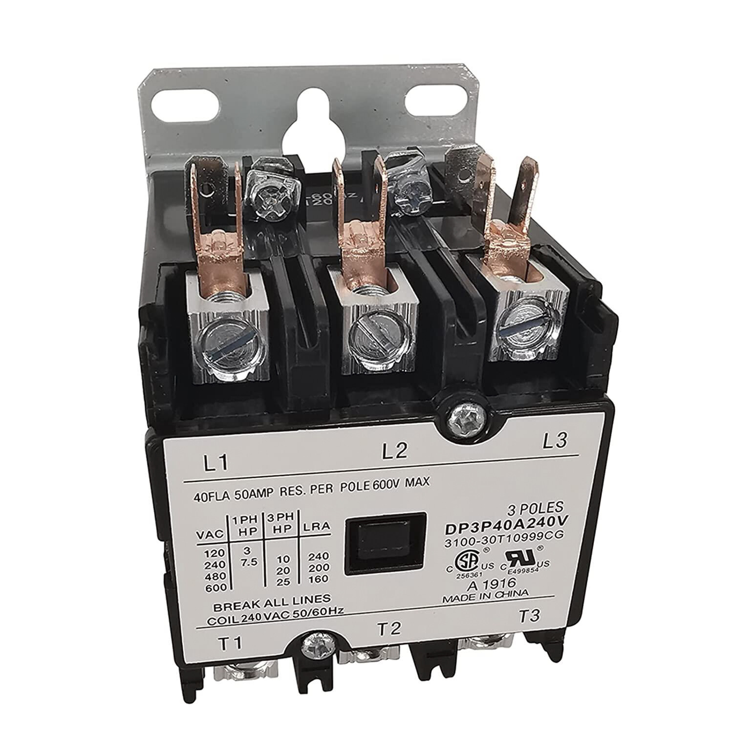 Contactor 40A 3 Pole 240V AC coil Definite Purpose Air Conditioning CONTACTOR