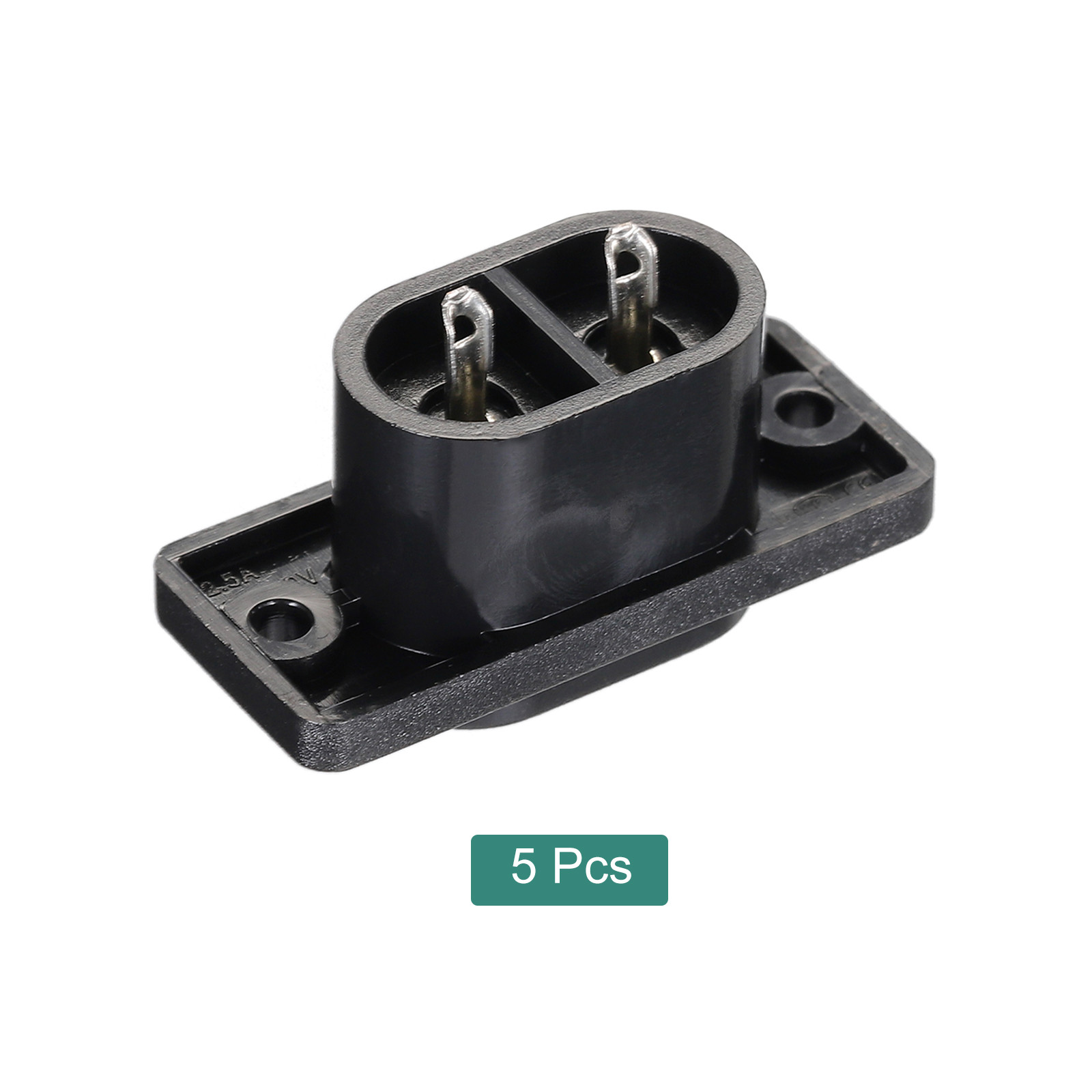 5 x C8 Panel Mount Plug Adapter 250V AC 2.5A 2 Pins IEC Inlet Module Straight