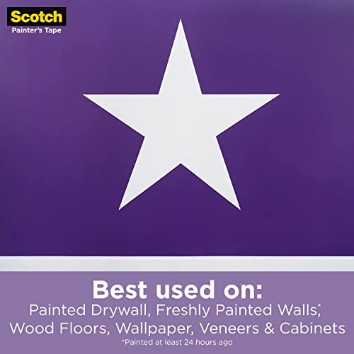 Scotch Delicate Surface Painter’s Tape 0.94 Inch X 60 Yd Purple For Easy Removal