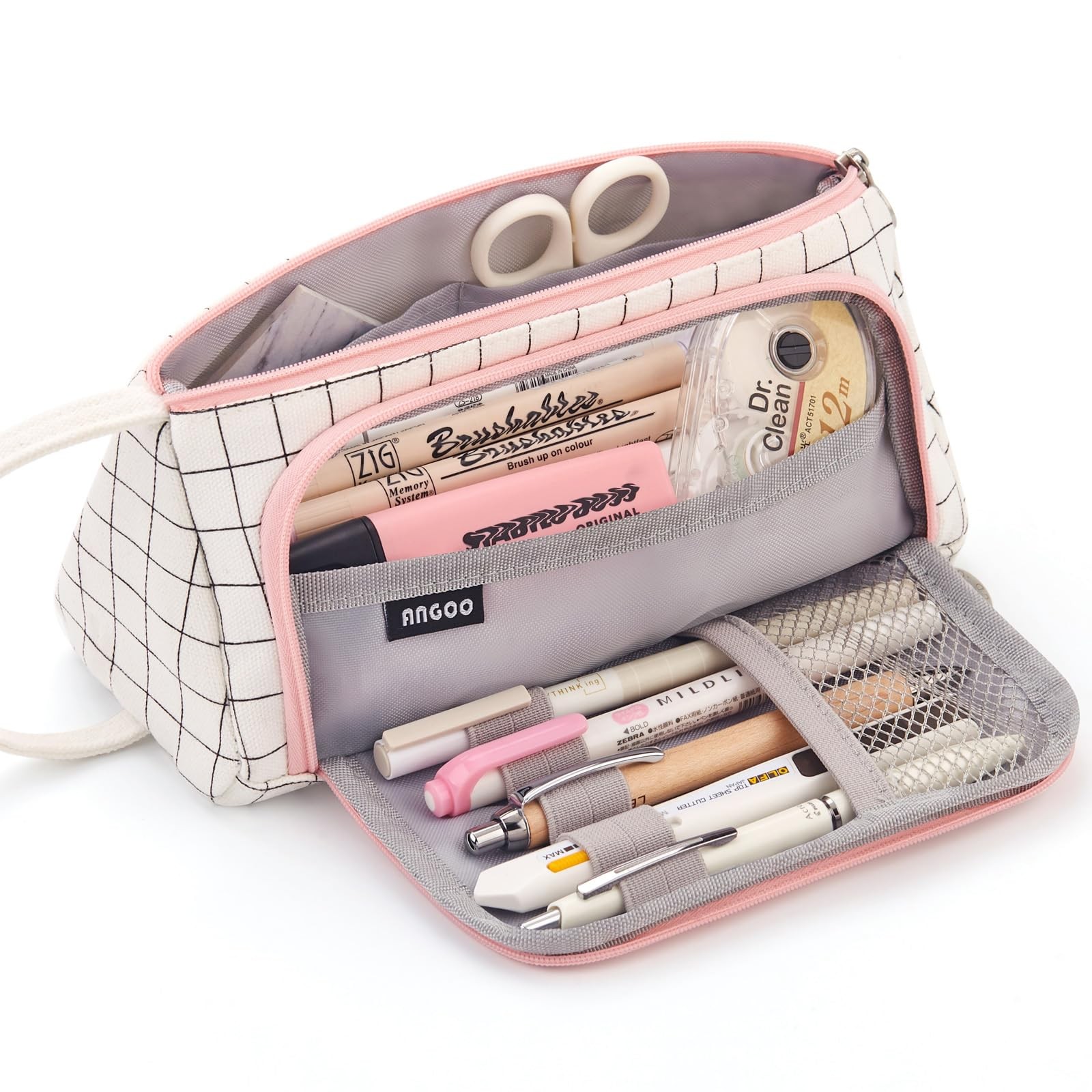 EASTHILL Large Capacity Colored Canvas Storage Pouch Marker Pen Pencil Case S…
