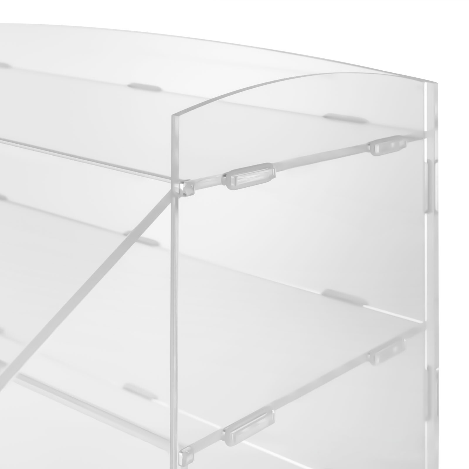 18.7*8.46*24.4in 5-Tier Acrylic Display Case Bakery Pastry Countertop Showcase