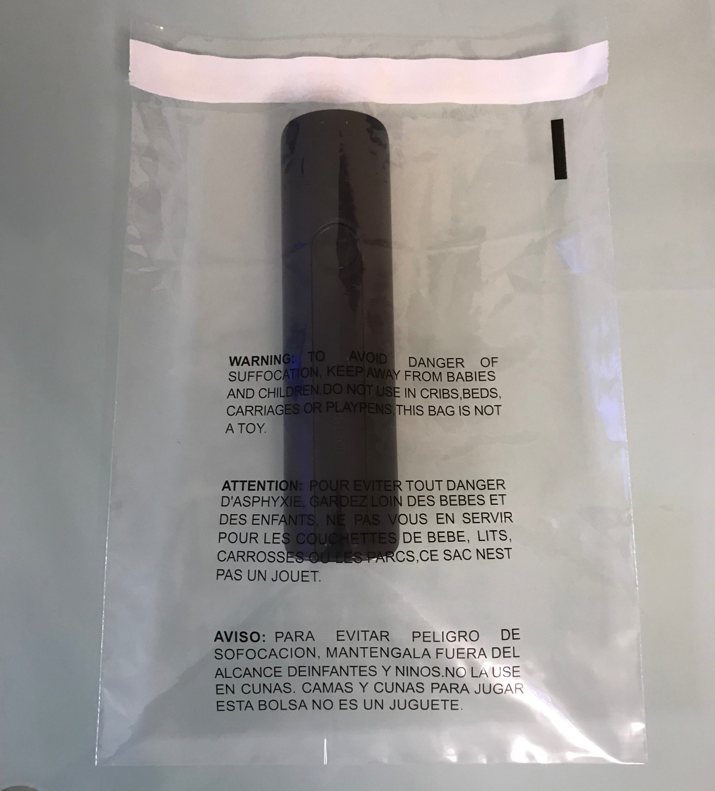 100 10×13 Suffocation Warning Clear Poly Self Seal Bags 1.5 mil -ST ShipMailers