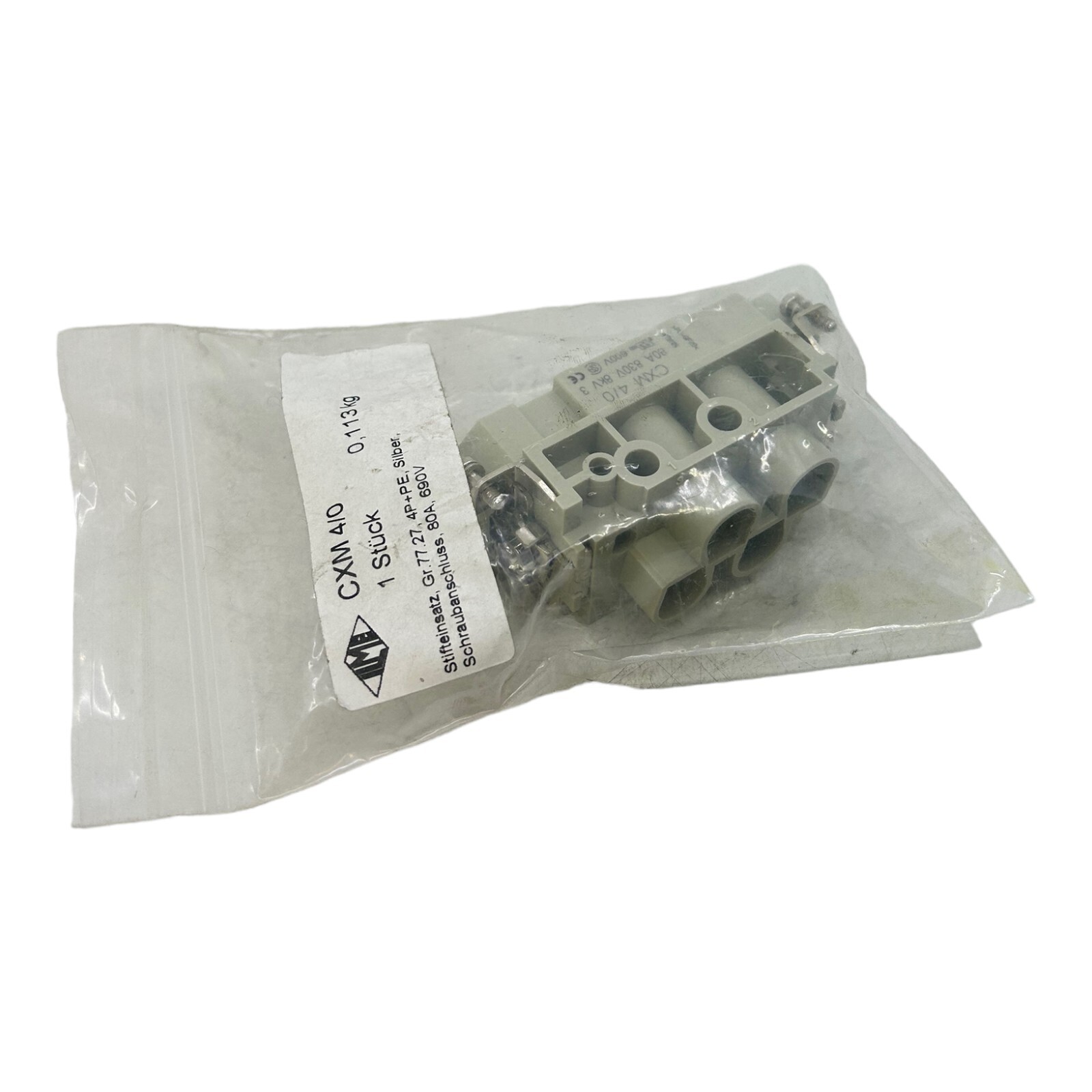 ILME Cxm 4/0 Terminal Connector 80A 8kV 4polig Protection IP20 Without Casing