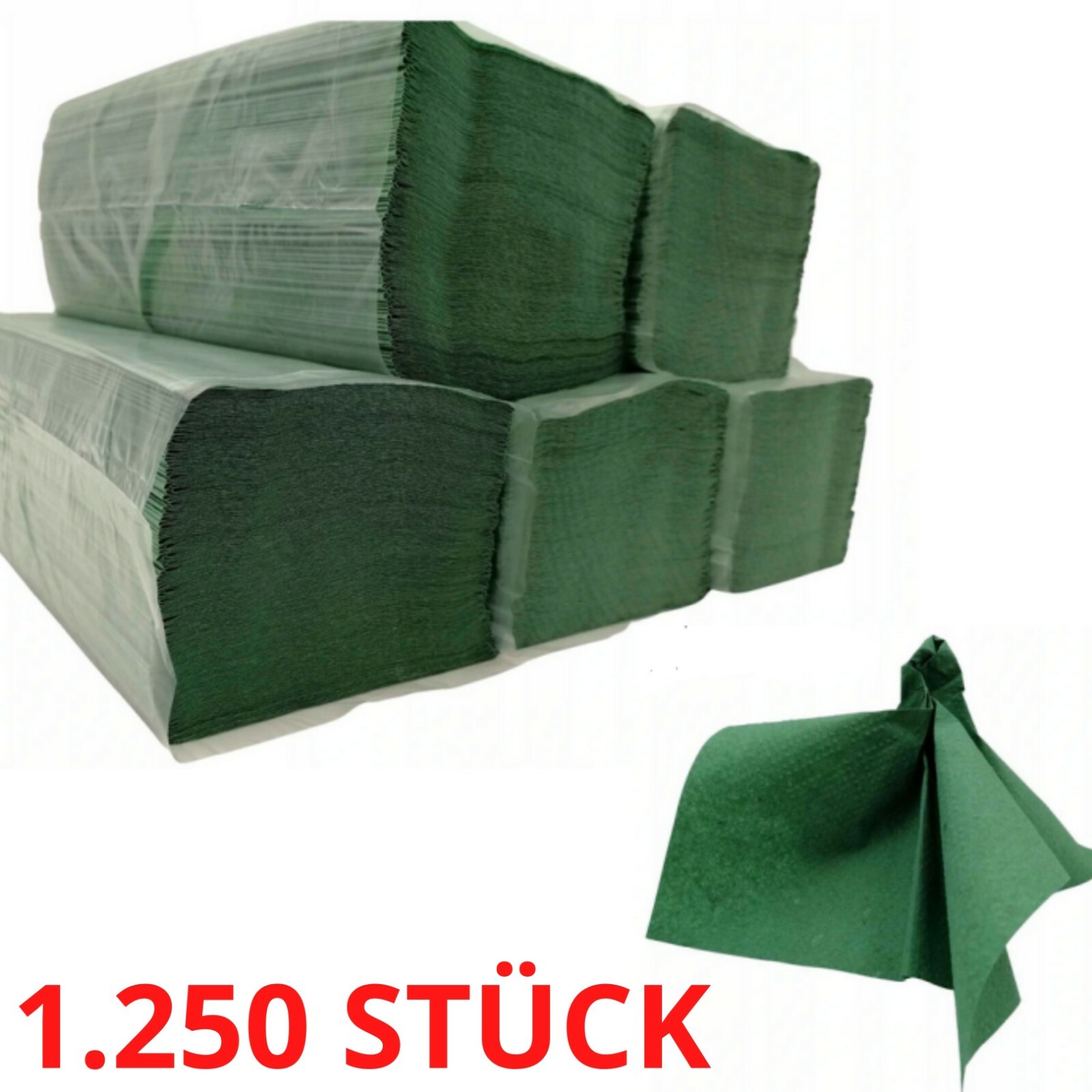 Paper towel folding towels towel paper green 1-ply V-fold 25×23 cm