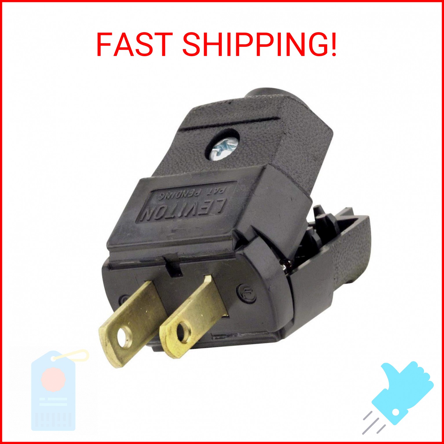 Leviton 101-2EP EB Plug Polar 2P3W 15A125V