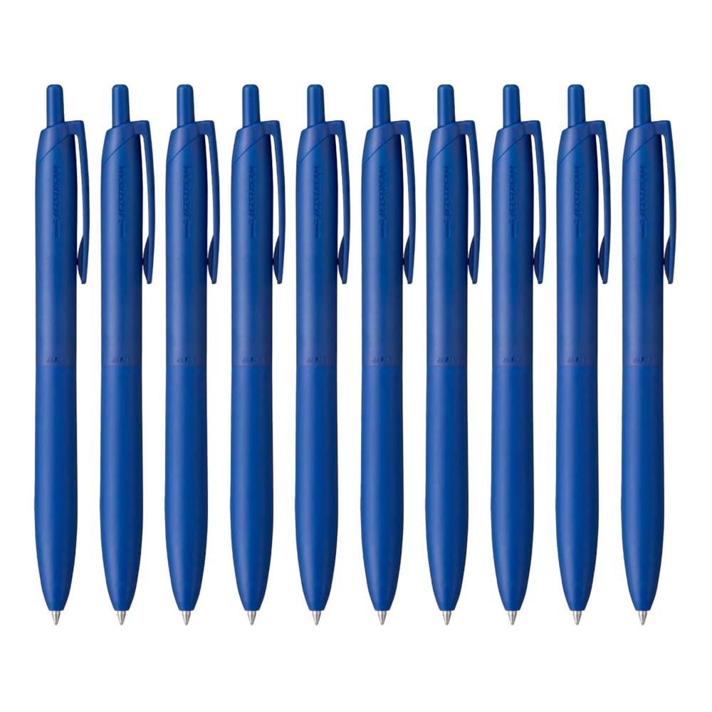 10 Pack Uni Jetstream Single Pen Blue Body Writing Stationary SXNLS07.33