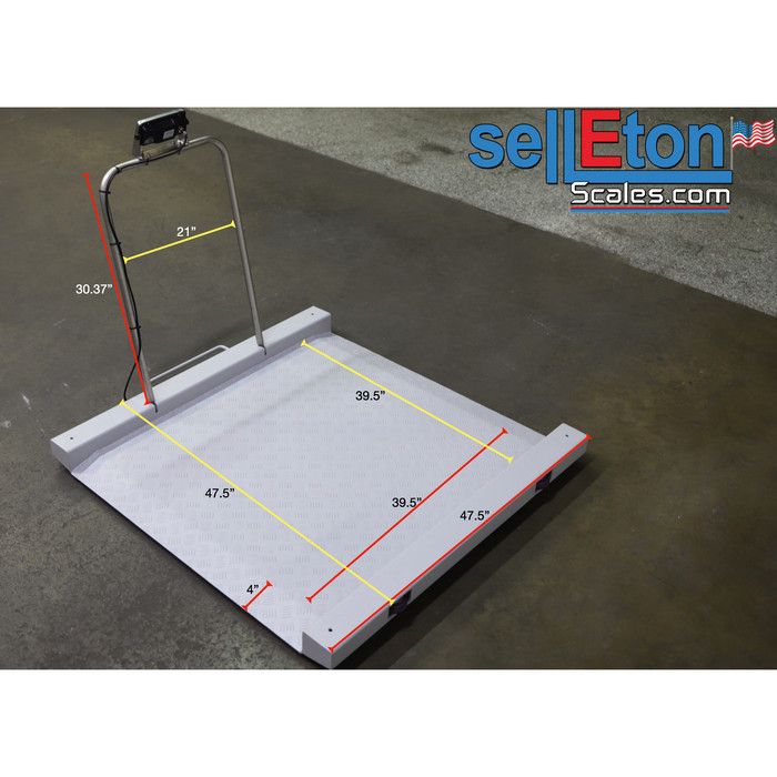 SL-Wheelchair-1k Aluminum Wheel Chair Drum Scale 1000 lb x .2 lb