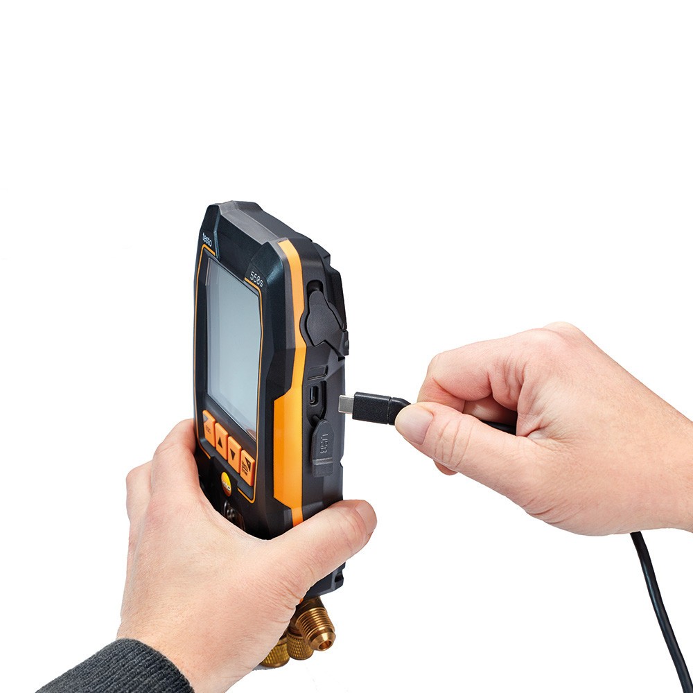 Testo 558s KIT W/ HOSE 4-Valve Digital Manifold Kit with Probes/Hoses
