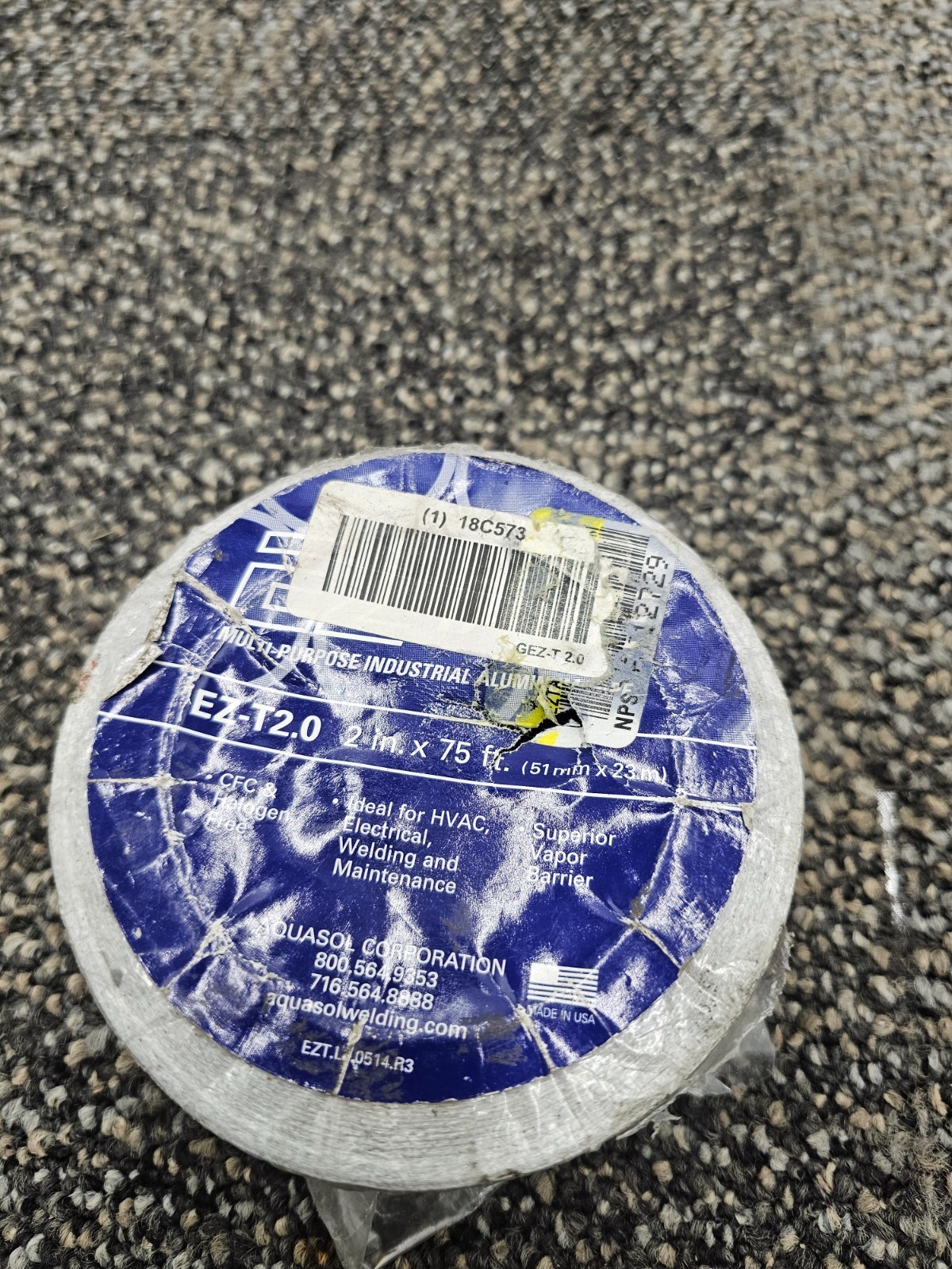 AQUASOL EZ-T2.0: 2 in. x 75 ft. Multi-Purpose Industrial Aluminum Tape 18C573