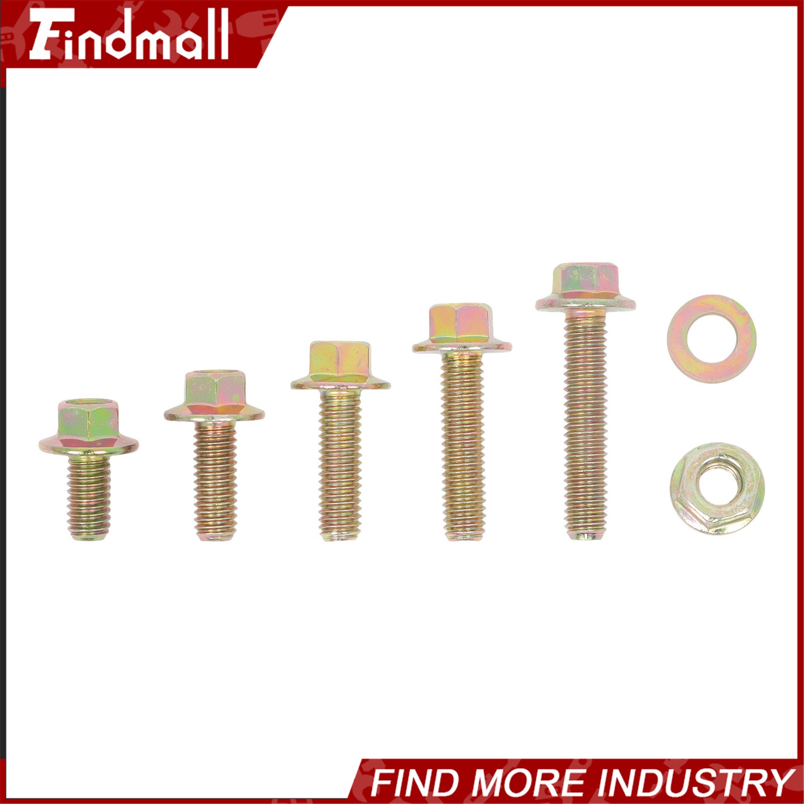521 x M10 M8 M6 Flange Bolts Assortment Kit 8.8 Grade Alloy Steel for Industrial
