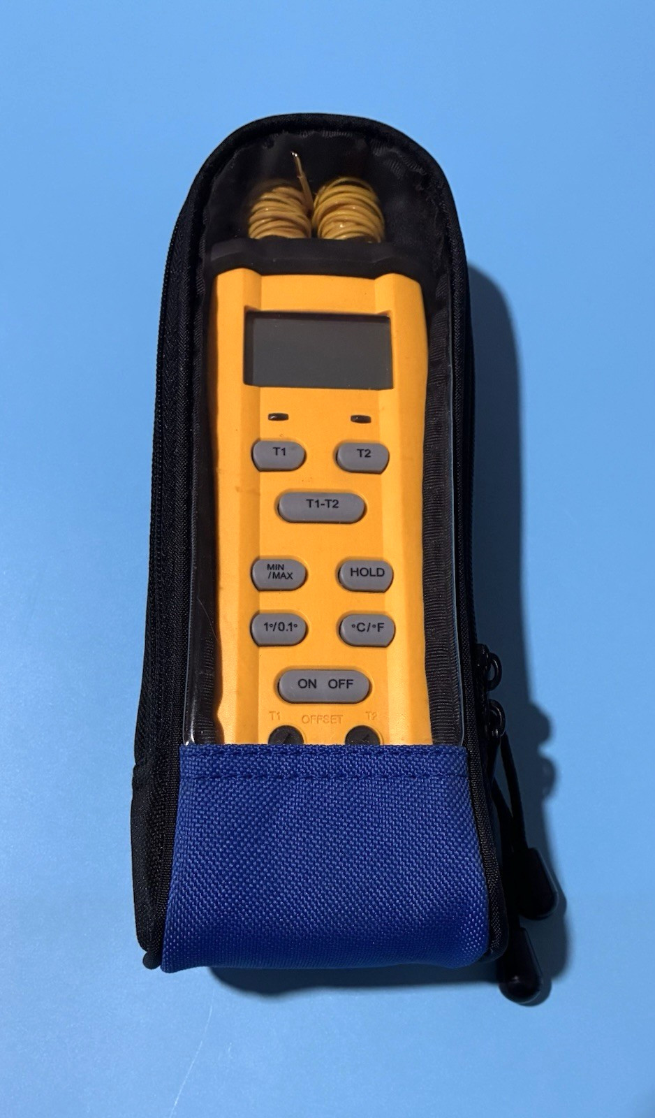 Fieldpiece ST4 Dual Temperature Digital Thermometer with Case Working