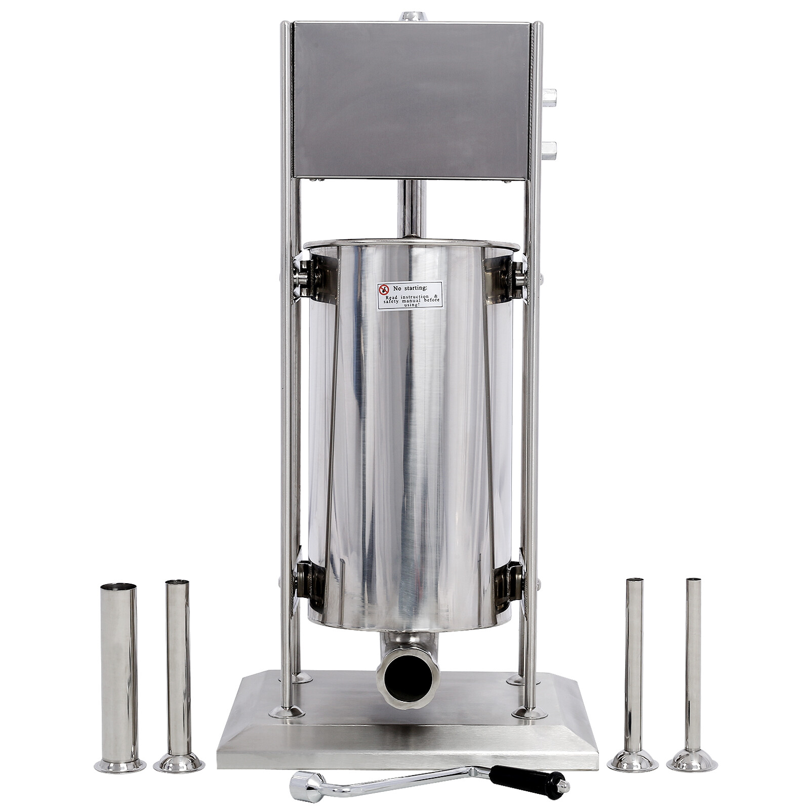 32LB/15L Sausage Stuffing Machines Stainless Steel Commercial w/ 4 Stuffing Tube