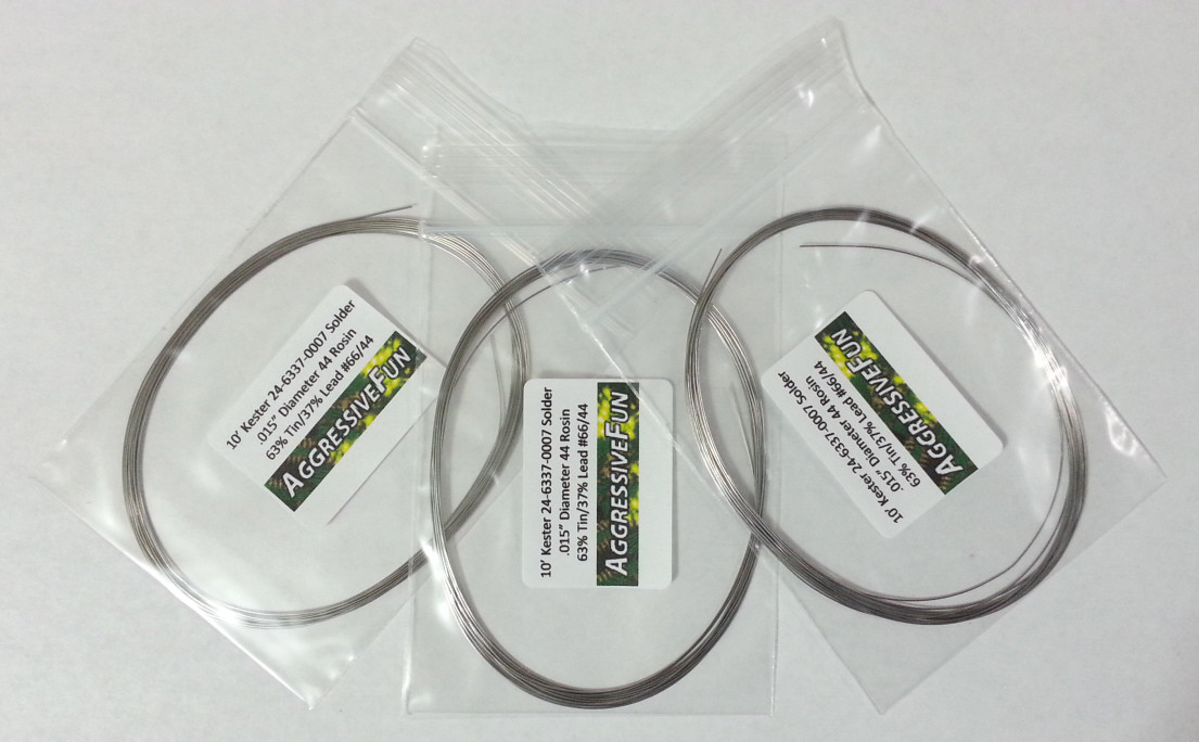 Kester Solder 44 Rosin Core .015″ 0.4mm 63/37 Eutectic 24-6337-0007 30ft .3oz