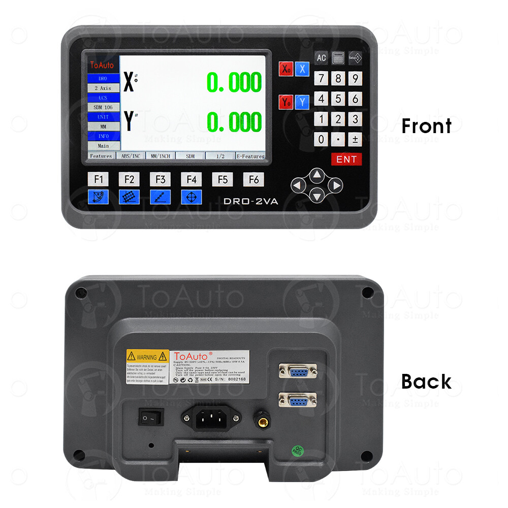 ToAuto 12″ 36″ Linear Scale 2 Axis DRO Digital Readout for Bridgeport 9X48 Table