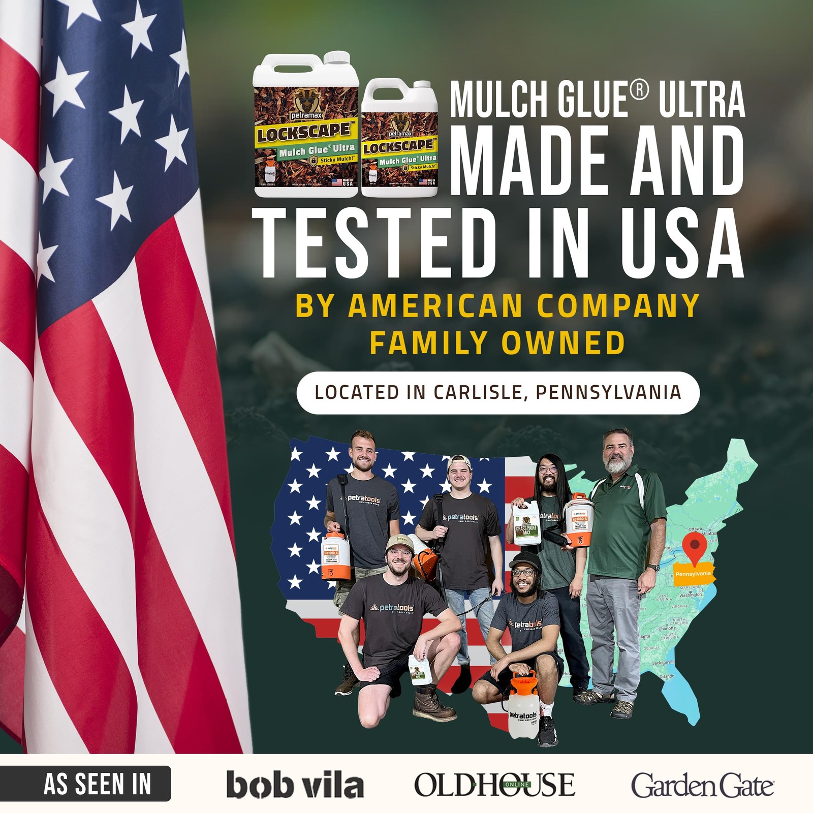 Lockscape Sticky Mulch Glue for Landscaping 1 Gallon – Lasts Up to 2 Years,