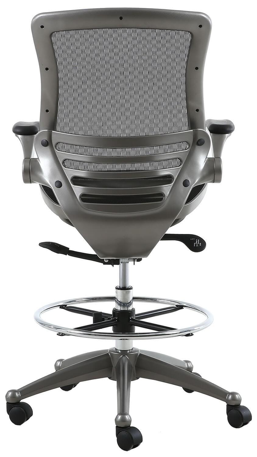 Harwick Evolve All Mesh Heavy Duty Drafting Chair – Gunmetal Finish [2250D-BK]
