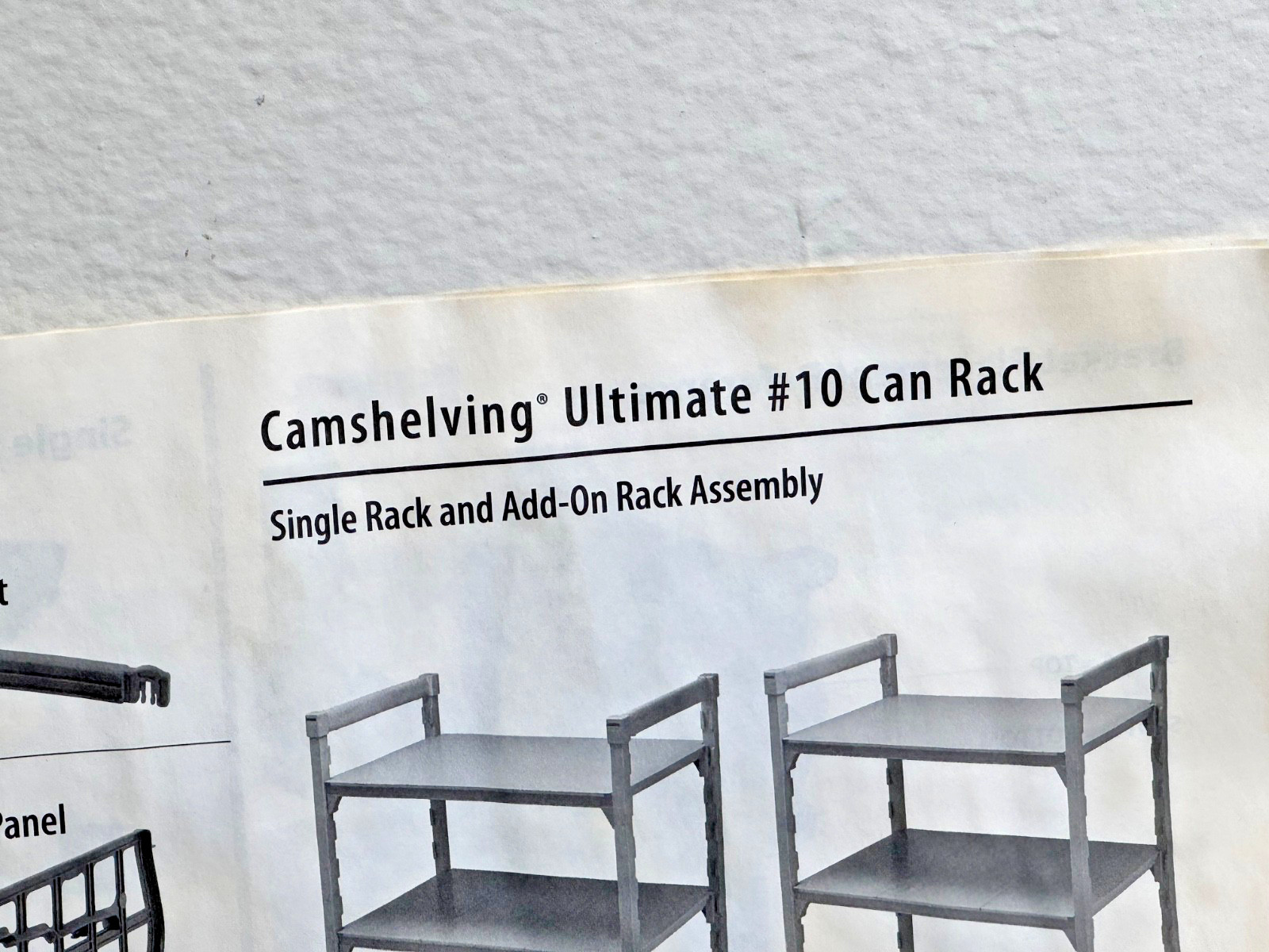 Lot of (4) Cambro UCR10AR8580 Camshelving® Ultimate #10 Can Single Add-On Racks